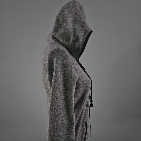 AMERICAN EAGLE OUTFITTERS zip-up HOODED JACKET grey POLYESTER - Picture 4 of 9